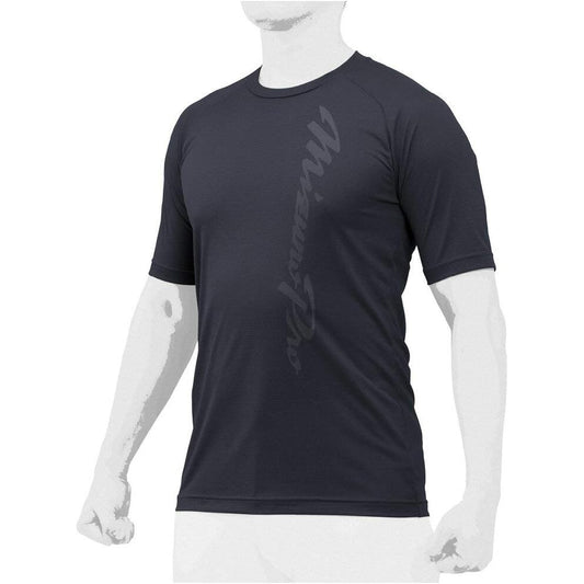 MIZUNO Baseball Undershirt Hydro Silver Titanium Low Neck Short Sleeve Men's