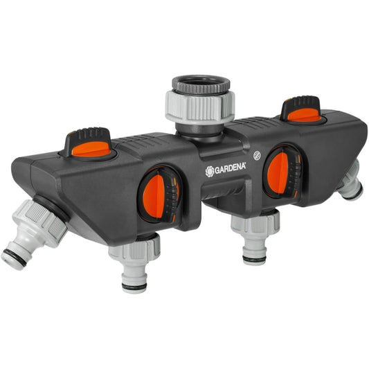 GARDENA 4-branch faucet connector 8194-20 26.5 mm (G3/4) / 33.3 mm (G1)
