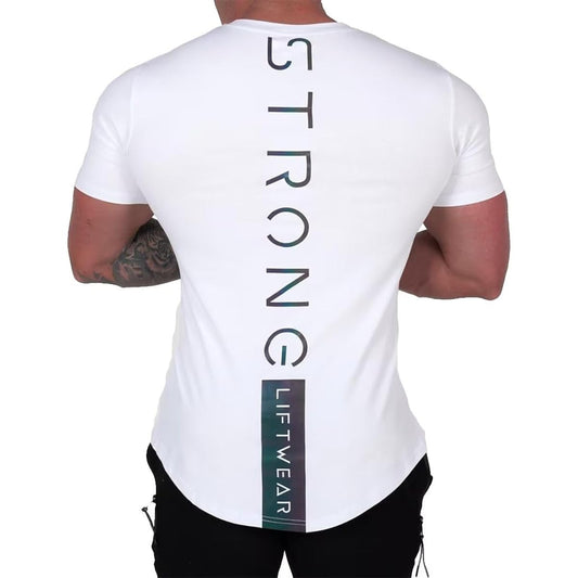 [NORRA] Gym T-Shirt, Stretch, Short Sleeve, Slim Fit, Training, Muscle Training, Sports, Stylish, Men's, Quick Drying, Sweat Absorbent, Casual, Active T-Shirt, Wear, Fashion, Reflective Men's T-Shirt