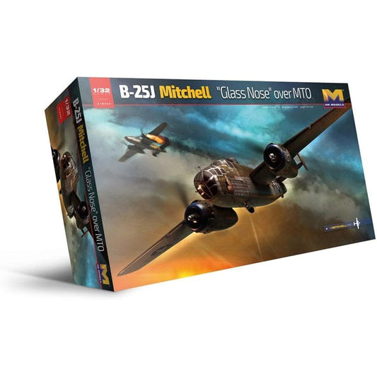 HK Model 1/32 US Army B-25J Mitchell Glassnose over MTO Plastic Model 01E024