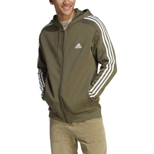 [Adidas] Sweatshirt Hoodie Essentials Fleece 3 Stripes Full Zip Hoodie DTN84 Men's