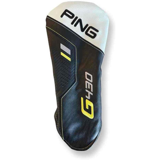 PING G430 Driver Leather Head Cover Black/White