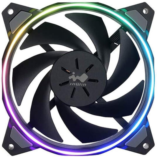 IN WIN Addressable RGB Lighting Compatible 120mm Case Fan Sirius Loop ASL120 3 Pack [ASL120FAN-3PK]