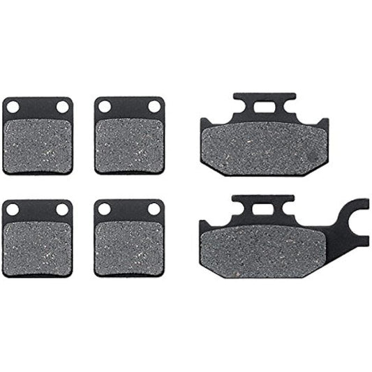 KMG Front + Rear Brake Pads 2005-2006 Yamaha YFM 450 Kodiak Automotive 4X4 - Non-Metallic Organic NAO Brake Pads Set