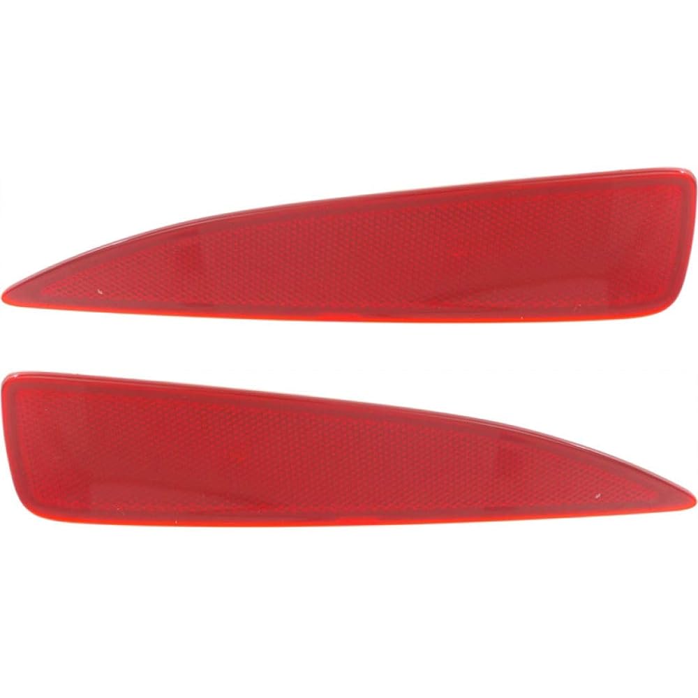 2012-2014 Toyota Yaris Pair Driver and Passenger Side Rear Bumper Reflector CAPA Certified with Light Bulbs TO1184103 TO1185103-52164-52100 52163-52100 ; L|LE; for Hatchback