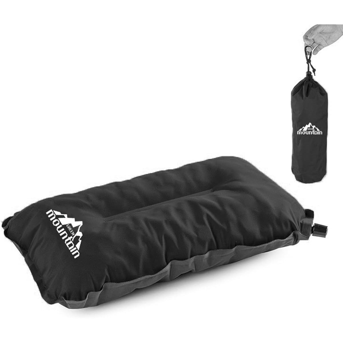 Comes with a compact storage bag! Ultra-light non-slip air pillow - Portable travel pillow, air pillow, camping pillow, air pillow, lumbar pillow - perfect for camping and traveling - comfortable outdoors, sleeping in the car, or in the office (black)