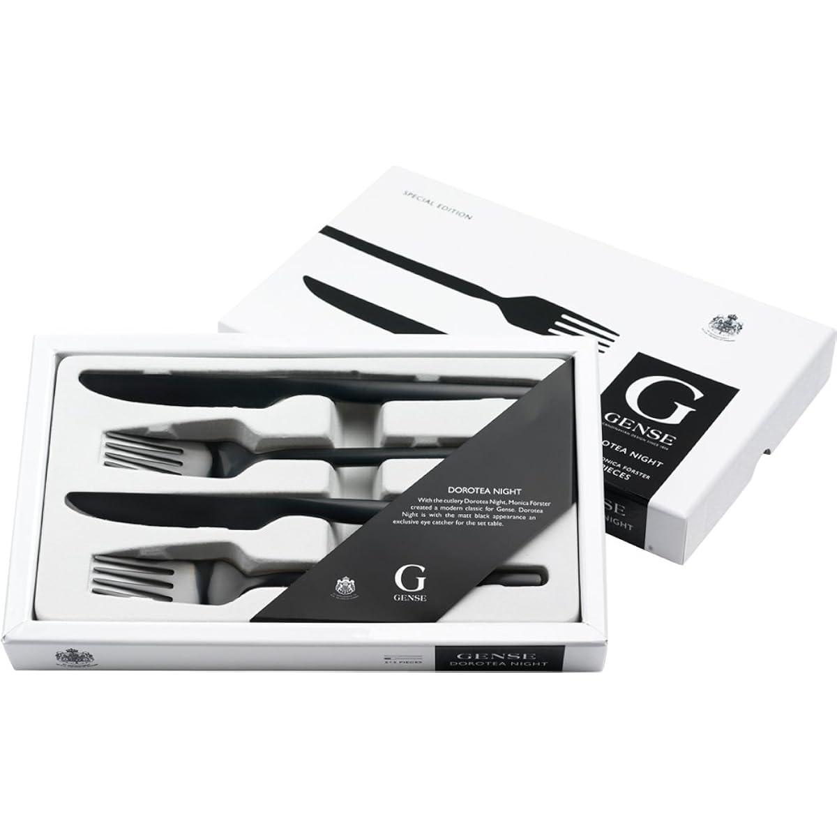 GENSE Knife Fork Cutlery Stainless Steel Gift Box Table Knife Table Fork Dorotia Knight Set of 4 77459994