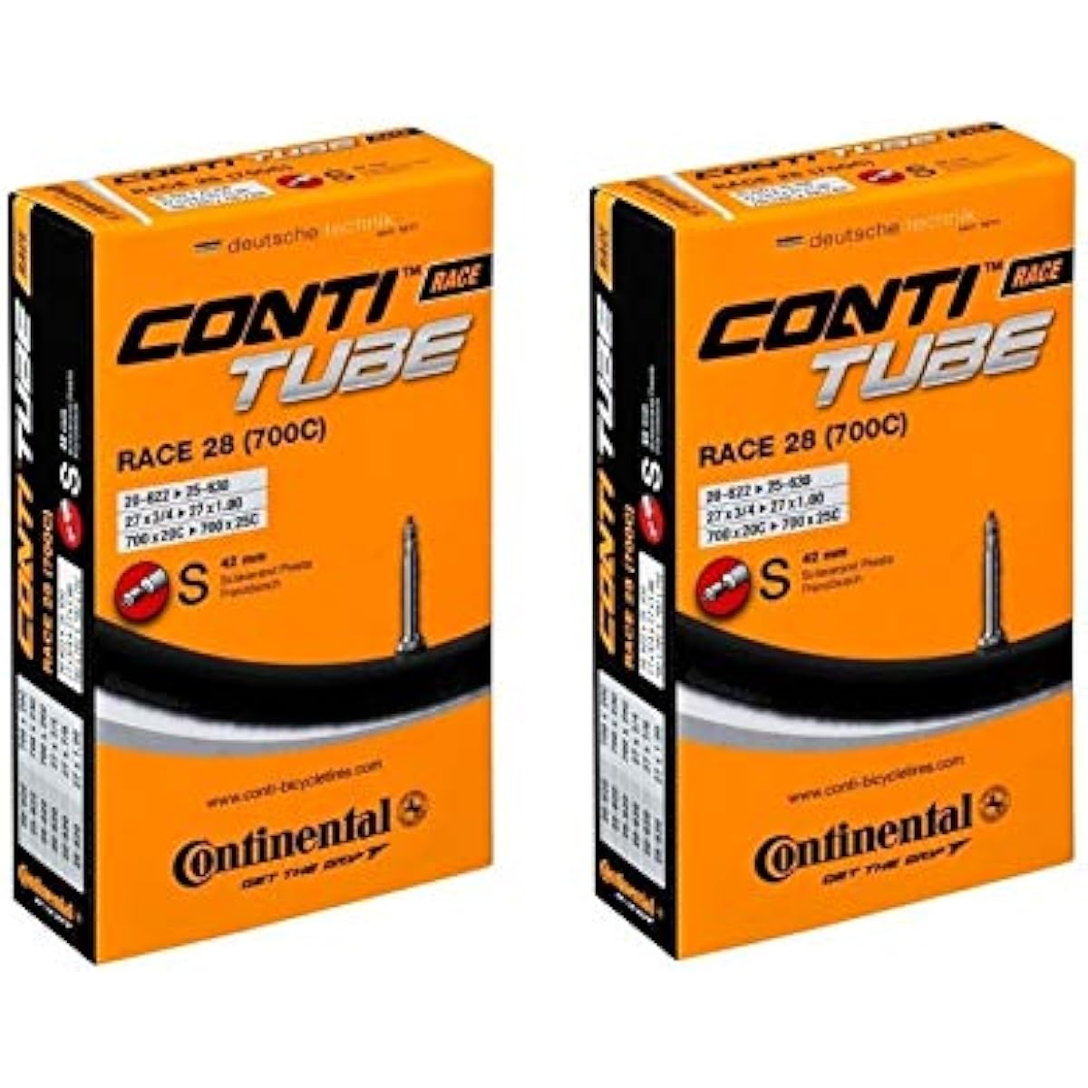 Set of 2 Continental Tube Race28 700×20-25c Presta 42mm [Parallel Import]