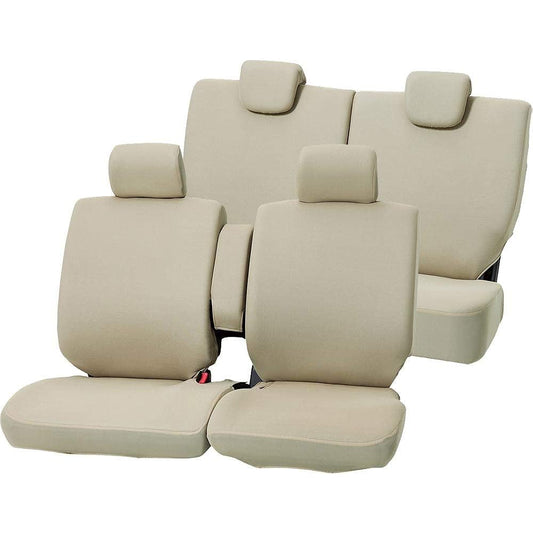 BONFORM Seat Cover Colored Cover Light Car Wagon Free Key Bench Full Set Beige 4055-62BE