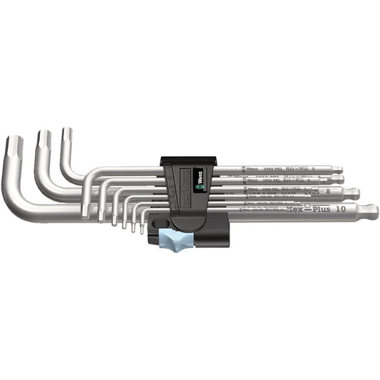 Wera 05073544001 | Stainless steel L-type wrench set boxed 3950/9 SB multi-color 9-piece set [Japan regular import product]