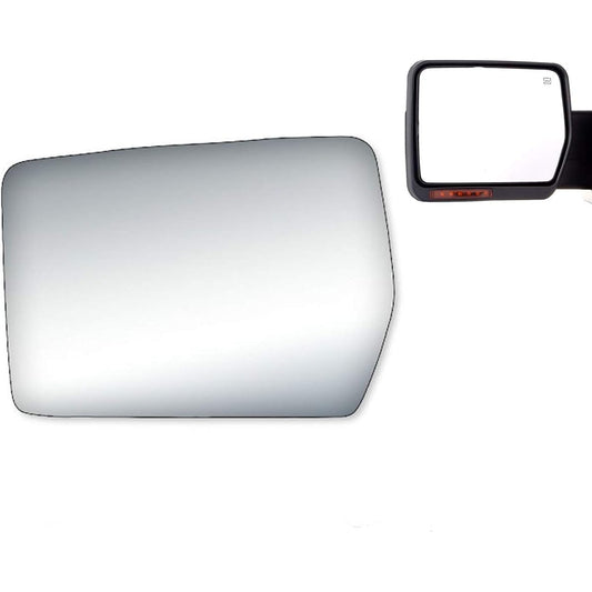 WLLW side mirror replacement glass 2004 2005 2006 2007 2008 Ford F150 Flat Lha Left Left Left Left side Adhesive Tow Tow Mirror glass non -heated