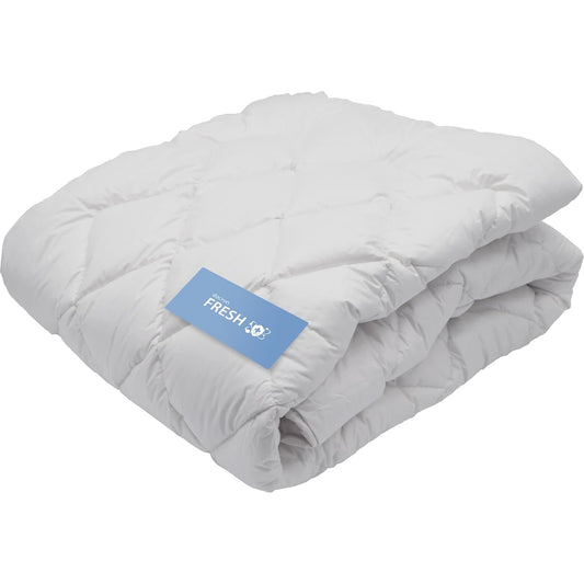 Anmin Factory Washable bed pad (high hygiene type) Single 100 x 205 cm Allergy prevention Uses INVISTA's "Dacron (R) Fresh 4-hole hollow fiber filling" Water absorbency and 3 times faster drying than feathers Gray Washable Fully washable High washing dur