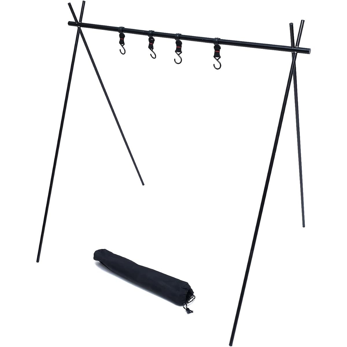 [NOGI MODEL] Foldable hanging rack [Set of 4 hooks + storage bag] Lantern stand