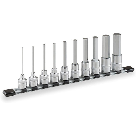 TONE Long Hexagon Socket Set (with holder) HH410LA Drive angle 12.7mm (1/2") Contents 10 items