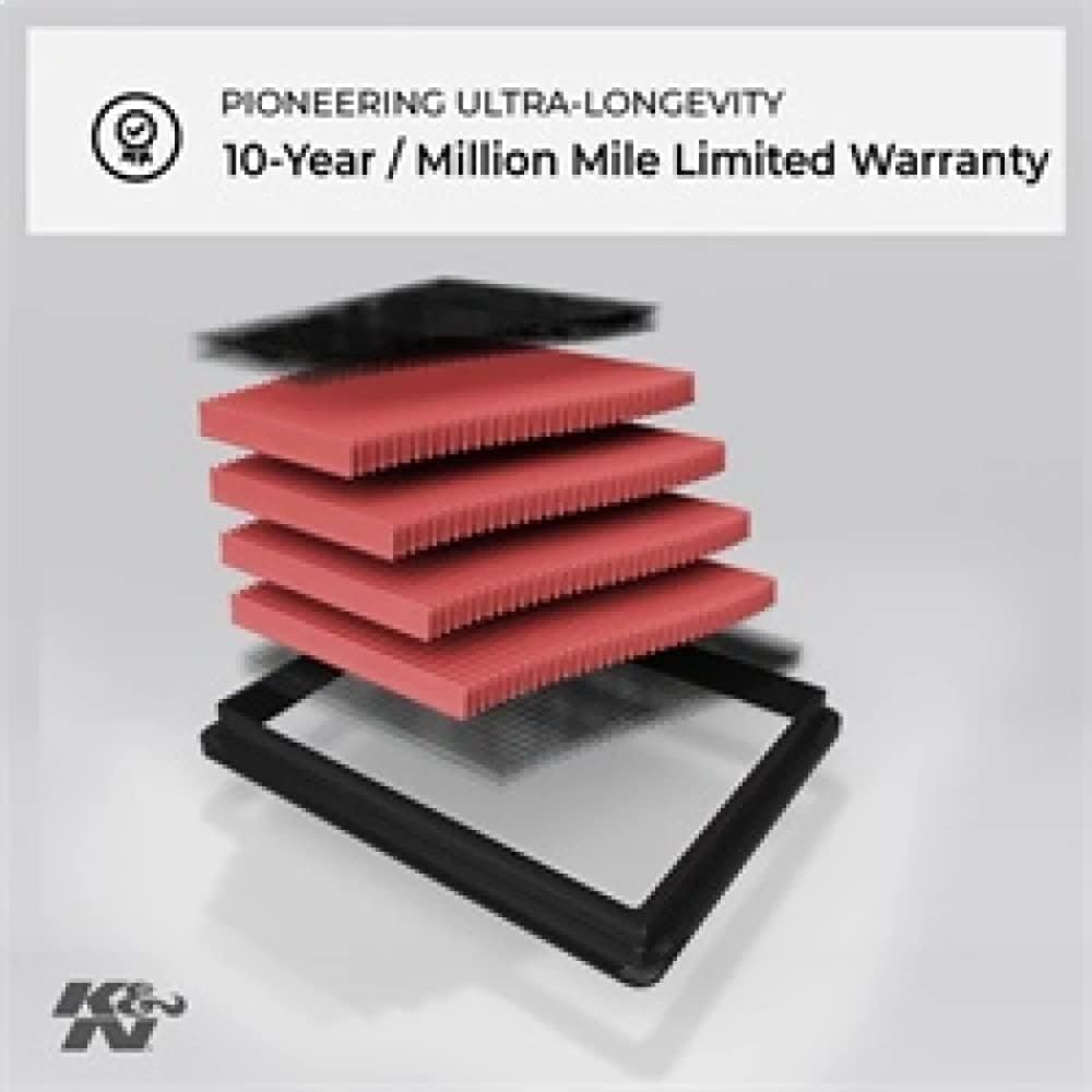 [Parallel imports] K & N engine air filter repeatedly used 75,000 miles Equipped with a premium replacement vehicle air filter 2012-2016 CHEVROLET (IMPALA IMPALA LIMITED, LIMITED POLICE) 33-2475
