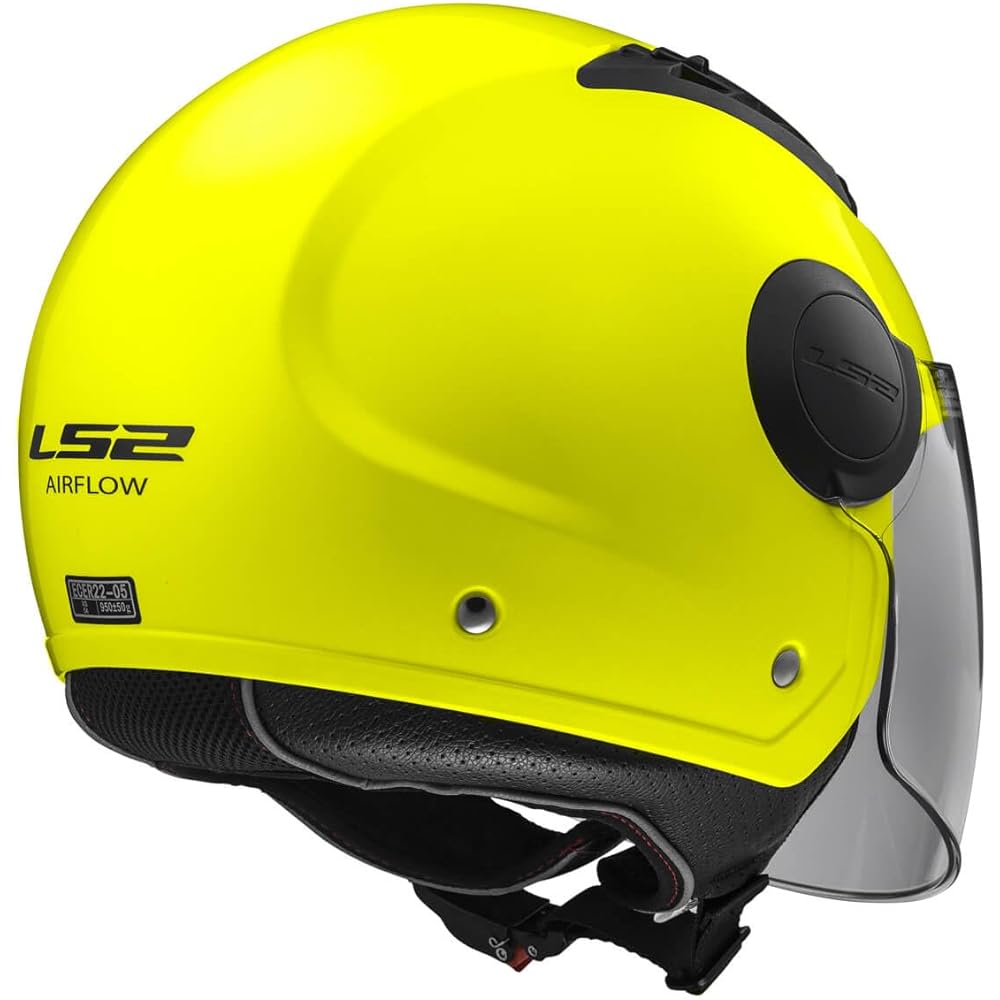LS2, Casco jet moto Airflow mat yellow, L