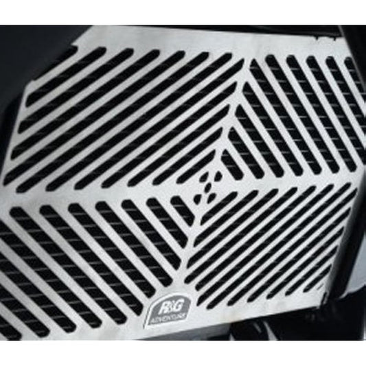 R&G Stainless Steel Oil Cooler Guard Silver RSV4 RR(15-), RSV4 RF(15-), V4 Tuono 1100(15-) RG-SCG0007SS