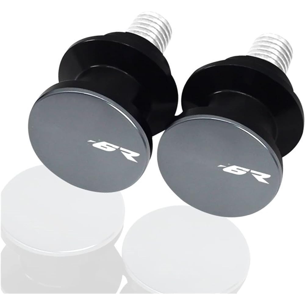 Motorcycle Swing Arm Bobbin Spool Motorcycle 8mm Swing Arm Spool Slider Stand For KA-WA-SA-KI ZX-6R ZX 6R Zx-6r NINJA 2013-2019 (Color: Gray)