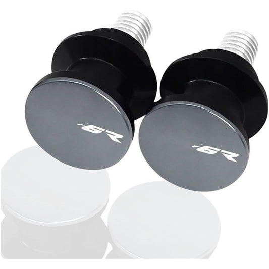 Motorcycle Swing Arm Bobbin Spool Motorcycle 8mm Swing Arm Spool Slider Stand For KA-WA-SA-KI ZX-6R ZX 6R Zx-6r NINJA 2013-2019 (Color: Gray)