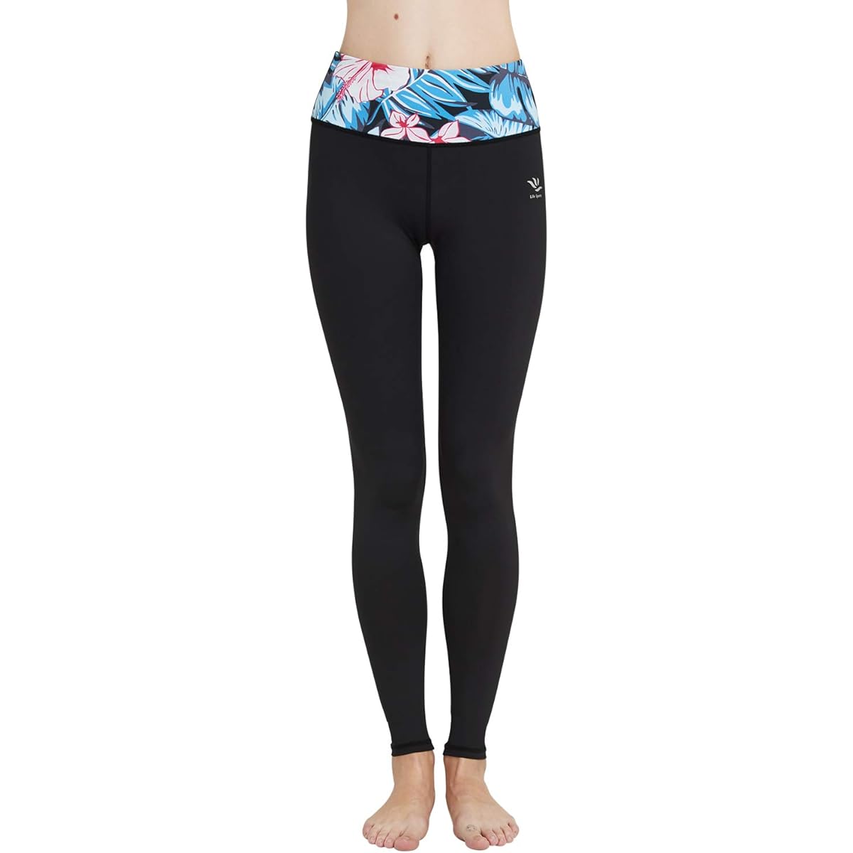 [LIFESPORTSJP] Women's Yoga Leggings, Sweat Absorbent, Quick Drying, Yoga Pants, Women's, Quarter Length, Yoga Spats, Amphibious, Women's Leggings, Black