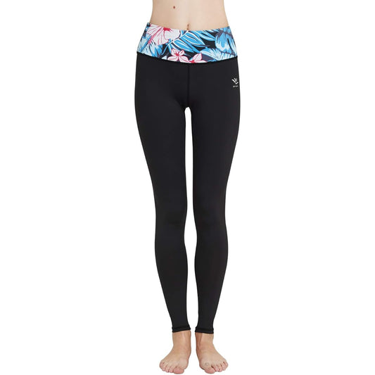[LIFESPORTSJP] Women's Yoga Leggings, Sweat Absorbent, Quick Drying, Yoga Pants, Women's, Quarter Length, Yoga Spats, Amphibious, Women's Leggings, Black