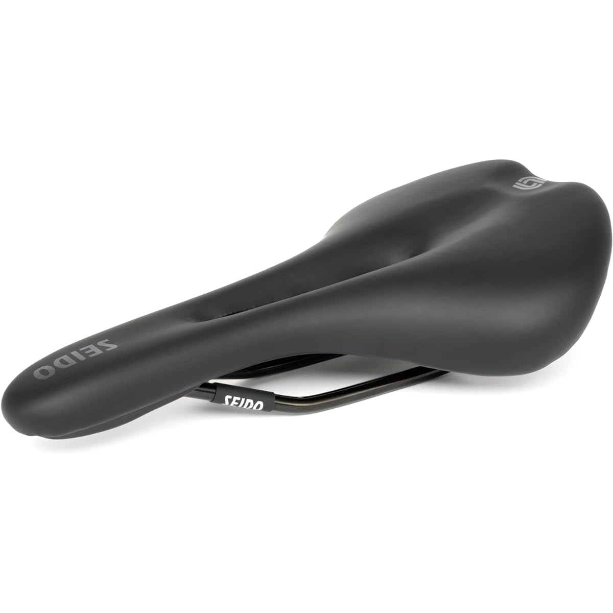 Seido Bicycle Saddle Evo Seat Black Seat/Black Rail One Size