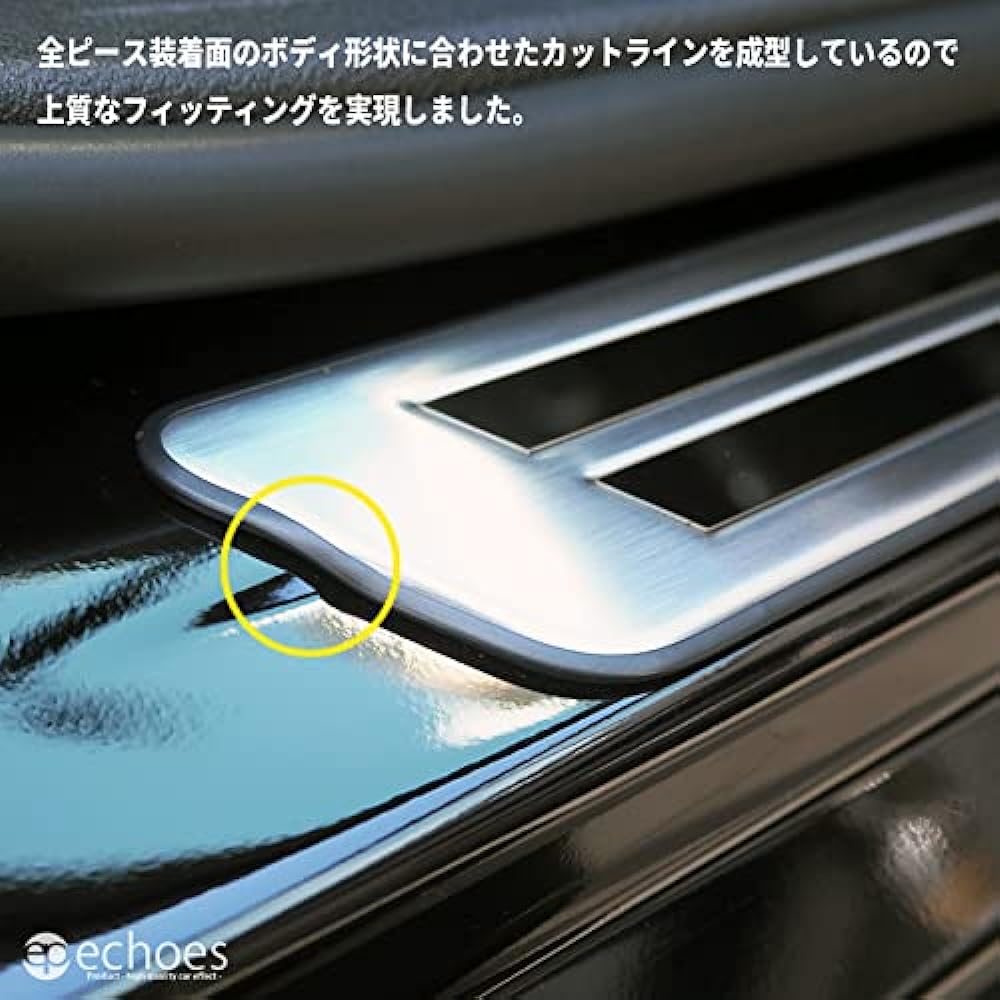 [Echoes Product] Nissan Notebook E13 Aura FE13 e-power aura Side Step Scuff Plate Kicking Plate with Protective Rubber Black Hairline Outer Scuff Protection Scratch Prevention Accessory Optional Custom Parts