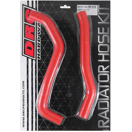 DRC Radiator Hose Kit CRF250L/M '12-20, CRF250RALLY '17-20 Red Heat Resistant (-40 degrees to 260 degrees)/Pressure Resistant D47-01-143