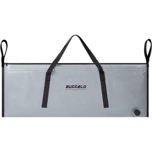 Buffalo Gear Insulated Fishing Cooler Bag, 100 x 45cm 120 x 45cm Leakproof Insulated Fishing Cooler Portable Waterproof Fish Bag Keeps Ice Cold for Over 24 Hours