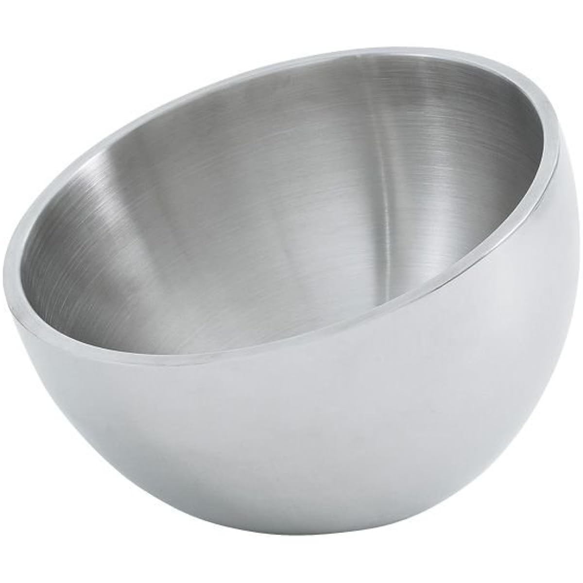 Stainless steel double salad bowl angle 3.5L 47652