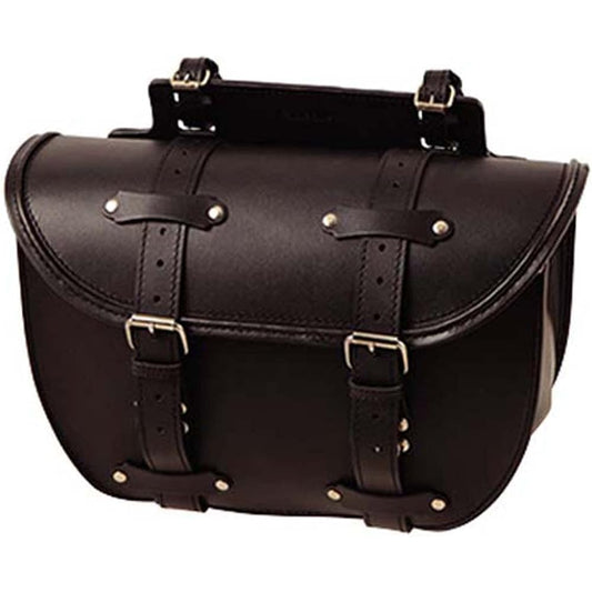 DEGNER Leather Saddle Bag LEATHER SADDLEBAG Black [SB-46-BK]