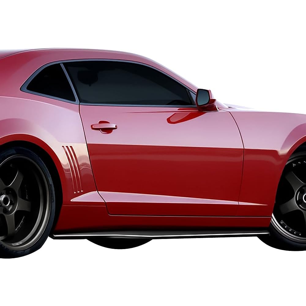 IKON Motorsports Side Skirt 2010-2015 Chevrolet Camaro IKON Style Black PP Side Skirt Locker Molding Air Dam Chindifuser Bumper Lip Lip Splitter 2011 2013 2013