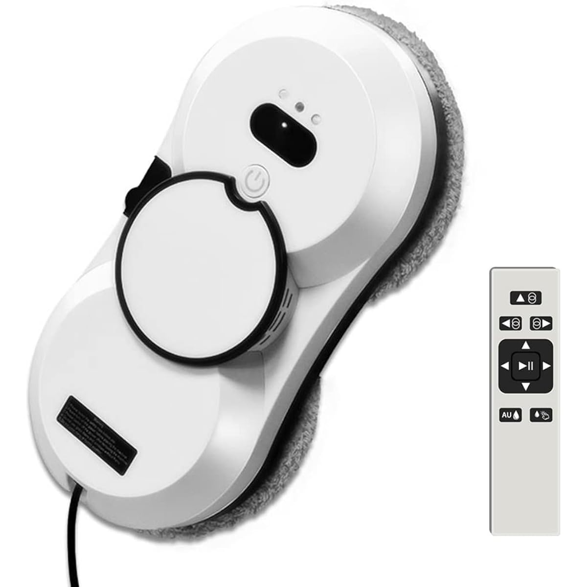 Motostuhl Window Cleaning Robot with Remote Control, Easy to Operate, Ultra Thin, Automatic Spray, Fall Prevention, Vacuum Suction 2800Pa, 6kg Load Capacity HCR-10, White