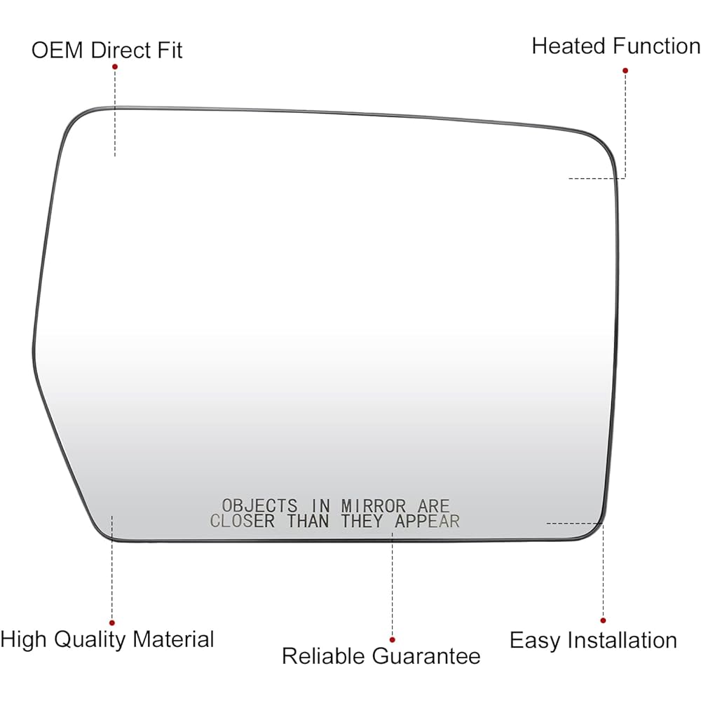 Live side view and heated mirror glass set F150 2011 2012 2011 2013 2014 Side view heating convex mirror with blind spot with rear holder BL3Z-17k707-E+4L3Z-17K707-DA exchange