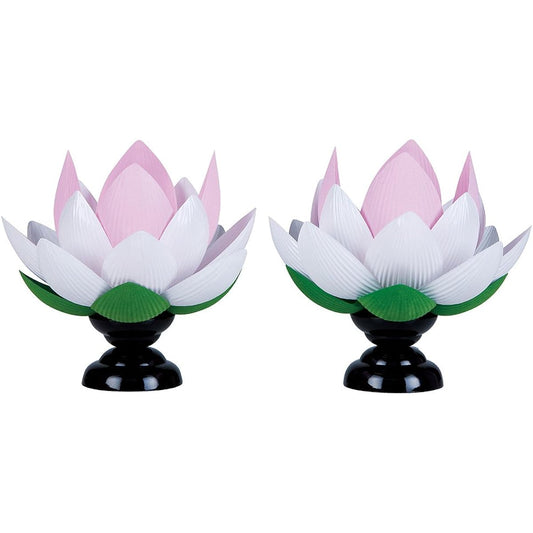 Buddhist altar shop Takita Shoten Bon lanterns Rotating spiritual lanterns Everlasting flower lotus 6704 (pair) ◆ Height 20 cm x Width 18 cm ◆ Standing lanterns Certificate included