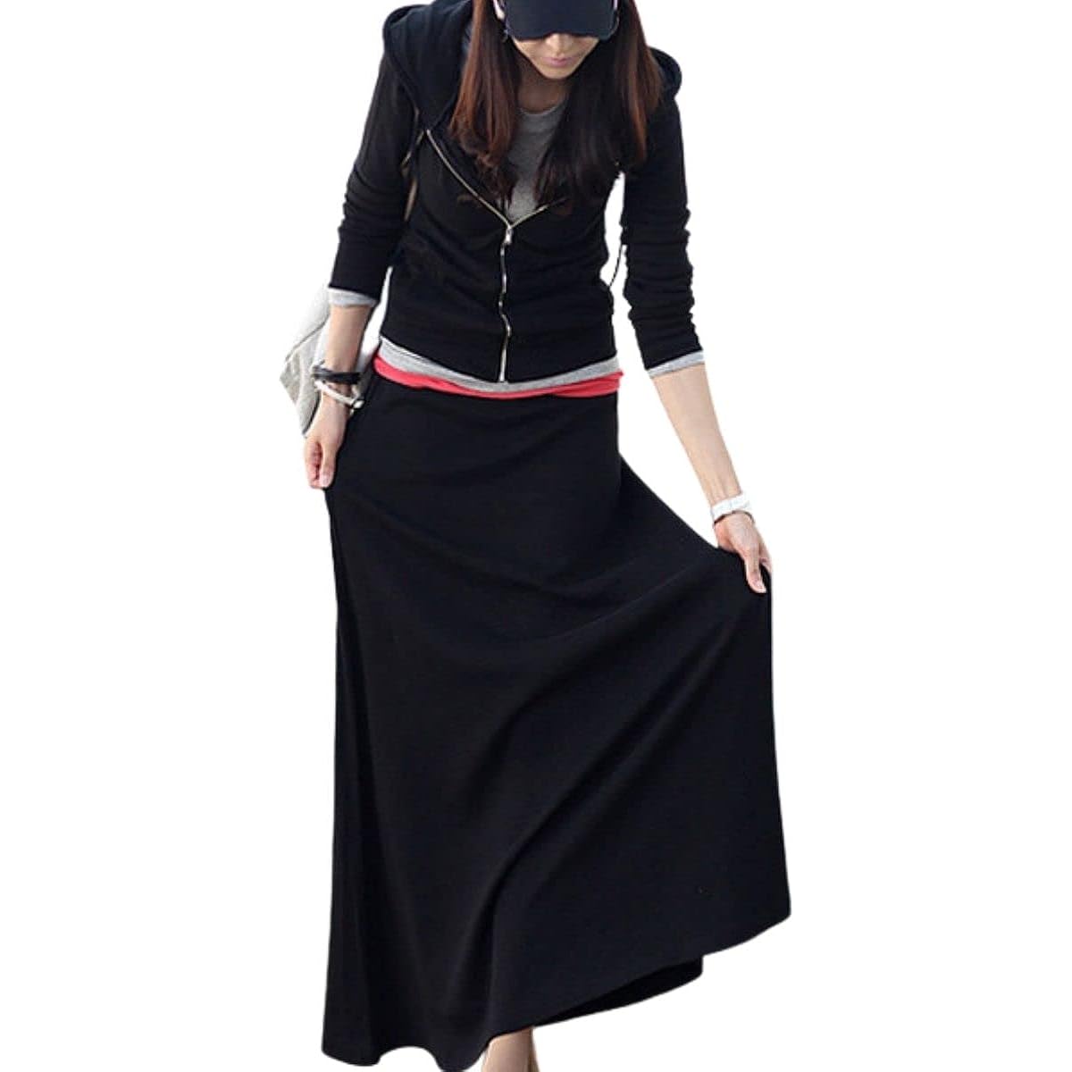 [SHARE ITEMS] Women's Zip Up Parka, Cute Long Skirt, Available in 3 Colors, Beautiful Silhouette, Loungewear, Going Out, Spring, Autumn, Winter, Setup, Active