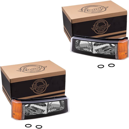 Replacement replacement driver and passenger seat set Park signal front marker light 2003-2006 Silvarado Avava Lunch Pickup truck