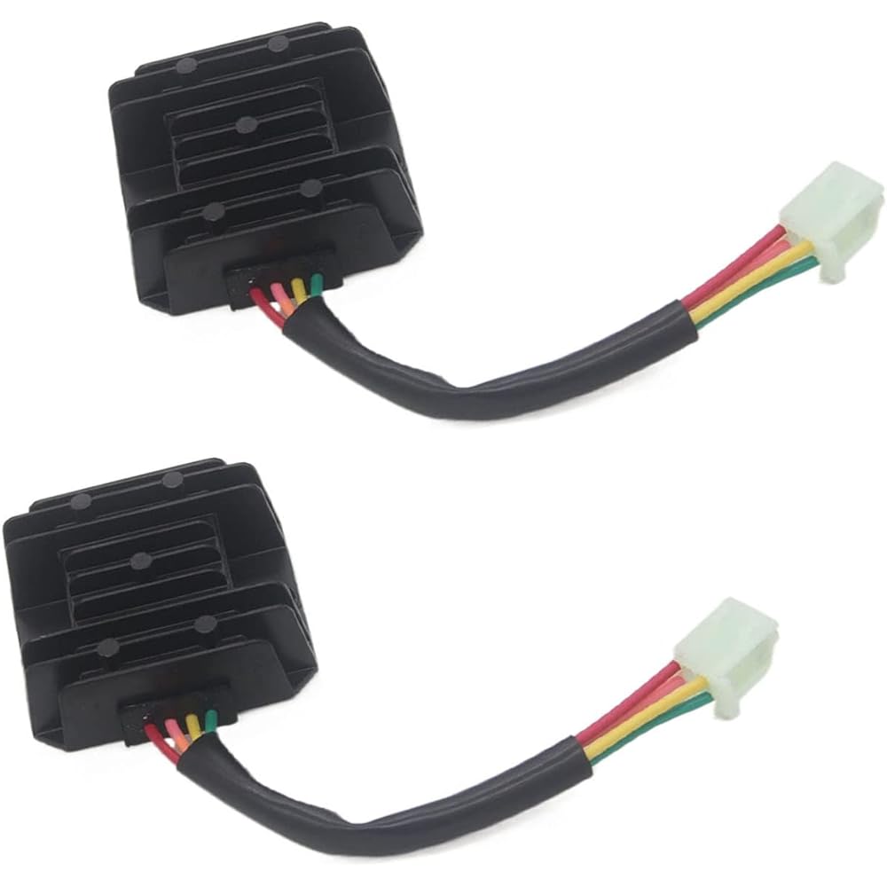 ZOOKOTO 4 Wire 12V Voltage Regulator Rectifier for GY6 125cc 150cc 250cc ATV Dirt Bike Go Kart Moped and Scooter 2pcs