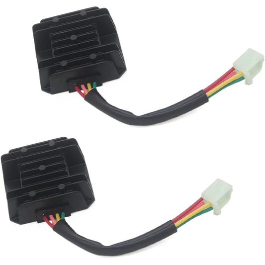 ZOOKOTO 4 Wire 12V Voltage Regulator Rectifier for GY6 125cc 150cc 250cc ATV Dirt Bike Go Kart Moped and Scooter 2pcs