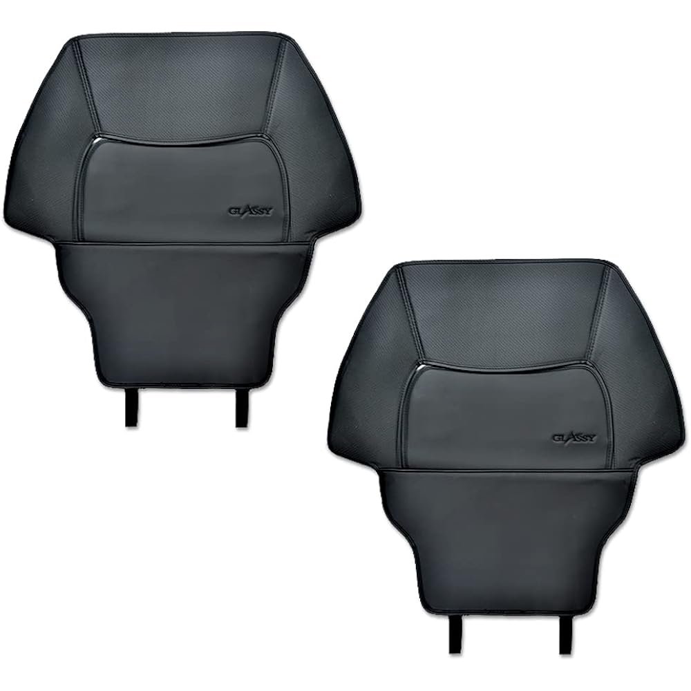 GLASSY Alphard/Vellfire 30 Series Seat Kick Guard Driver Seat/Passenger Seat Set Black