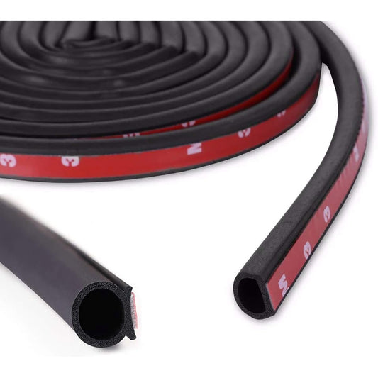 25 feet D -type rubber Weather strip 1/2 inch x 7/16 Inch car door steel strip hollow valve gasket Weather strip (self -adhesive) Automobile track RV boat door window