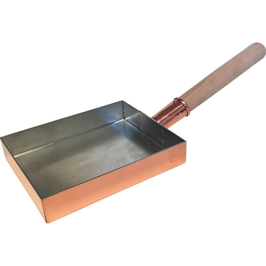 Asakusa Copper Silver Copperware Store Pure copper Tamagoyaki pot Small (13.5cm x 16.5cm) Tamagoyaki pot made by Mr. Hoshino with 40 years of experience as a craftsman
