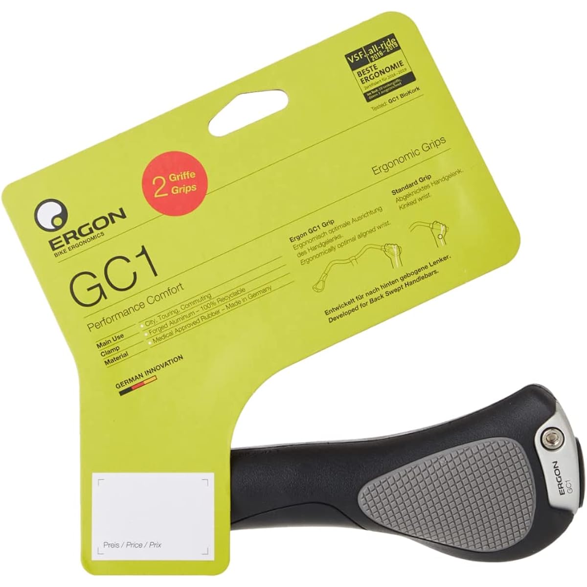 ERGON Grip GC1 Long/Long Black/Gray