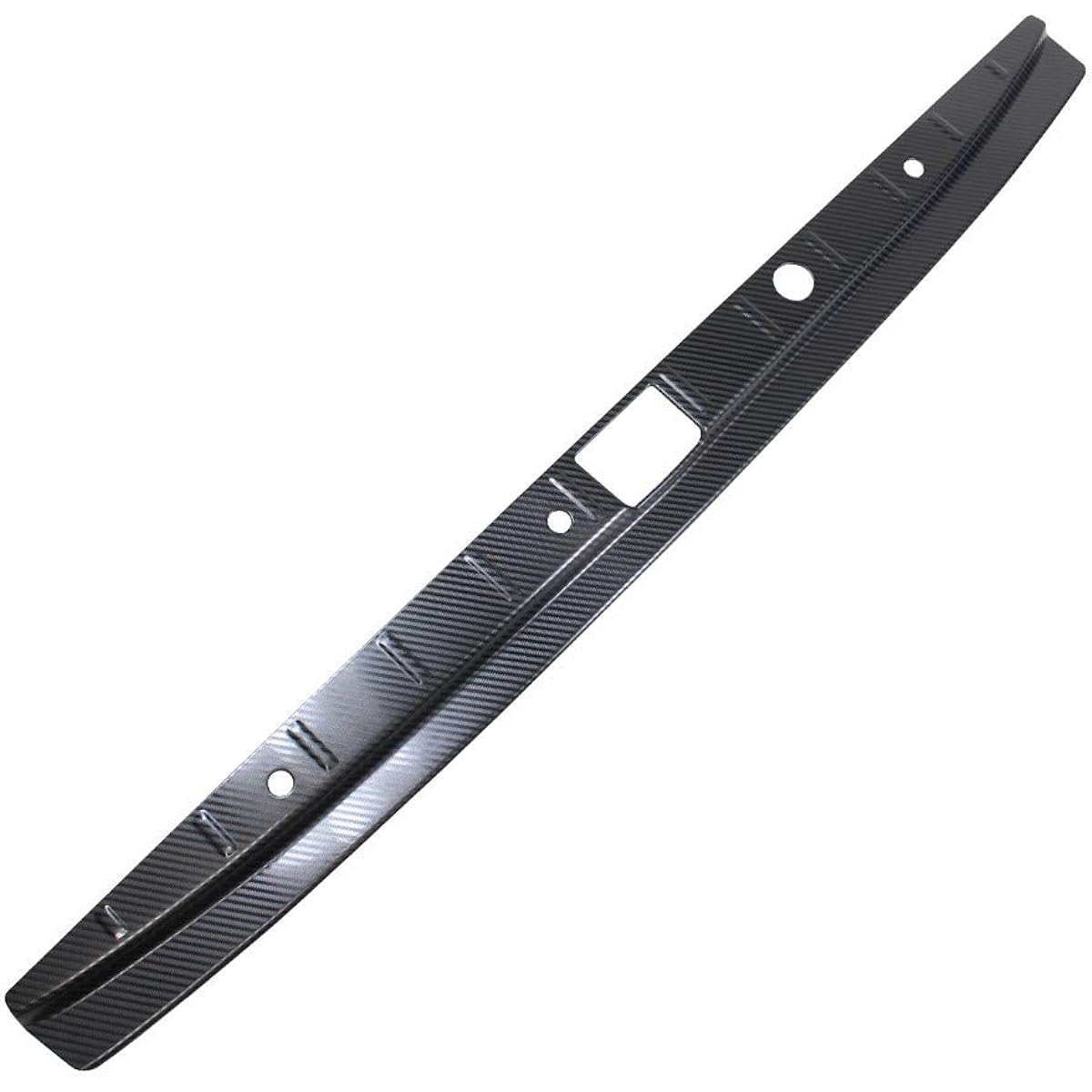 [CARKLEID] Daihatsu Hijet Cargo Late Corner Sensor Compatible Step Guard Inner Luggage Guard Bumper Trim Bumper Garnish [Carbon Stainless Steel]
