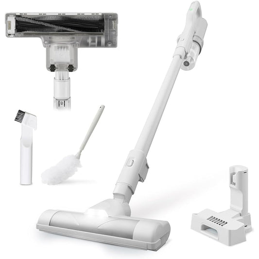 [Ultra Lightweight 1.1kg Model] Iris Ohyama Vacuum Cleaner Cordless Stick Cleaner Lightweight Rechargeable Charging Stand AZ-SCD-123P-W MagiCaleena White