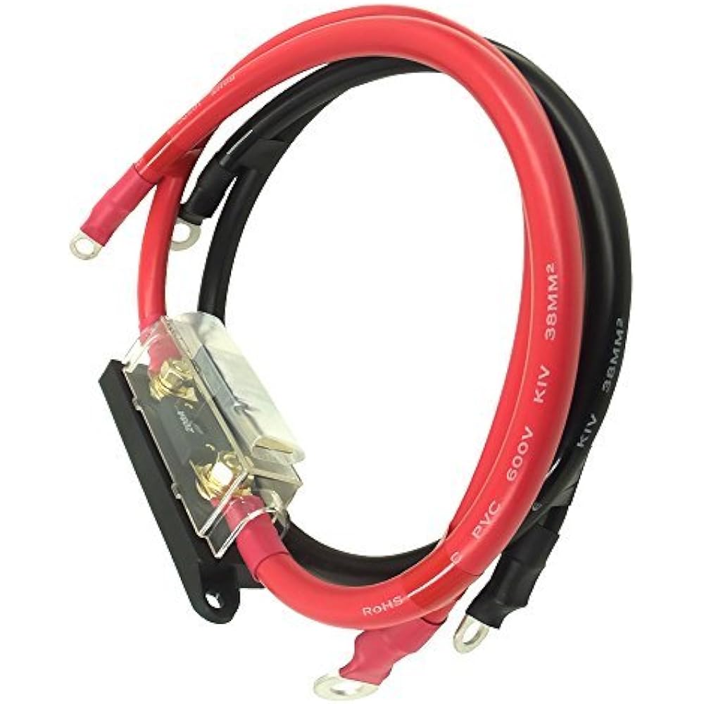 ONE GAIN 1500W class 12V type inverter fuse cable manufactured by COTEK Compatible with SK1500-112/ST1500-112 inverter 1512KIV