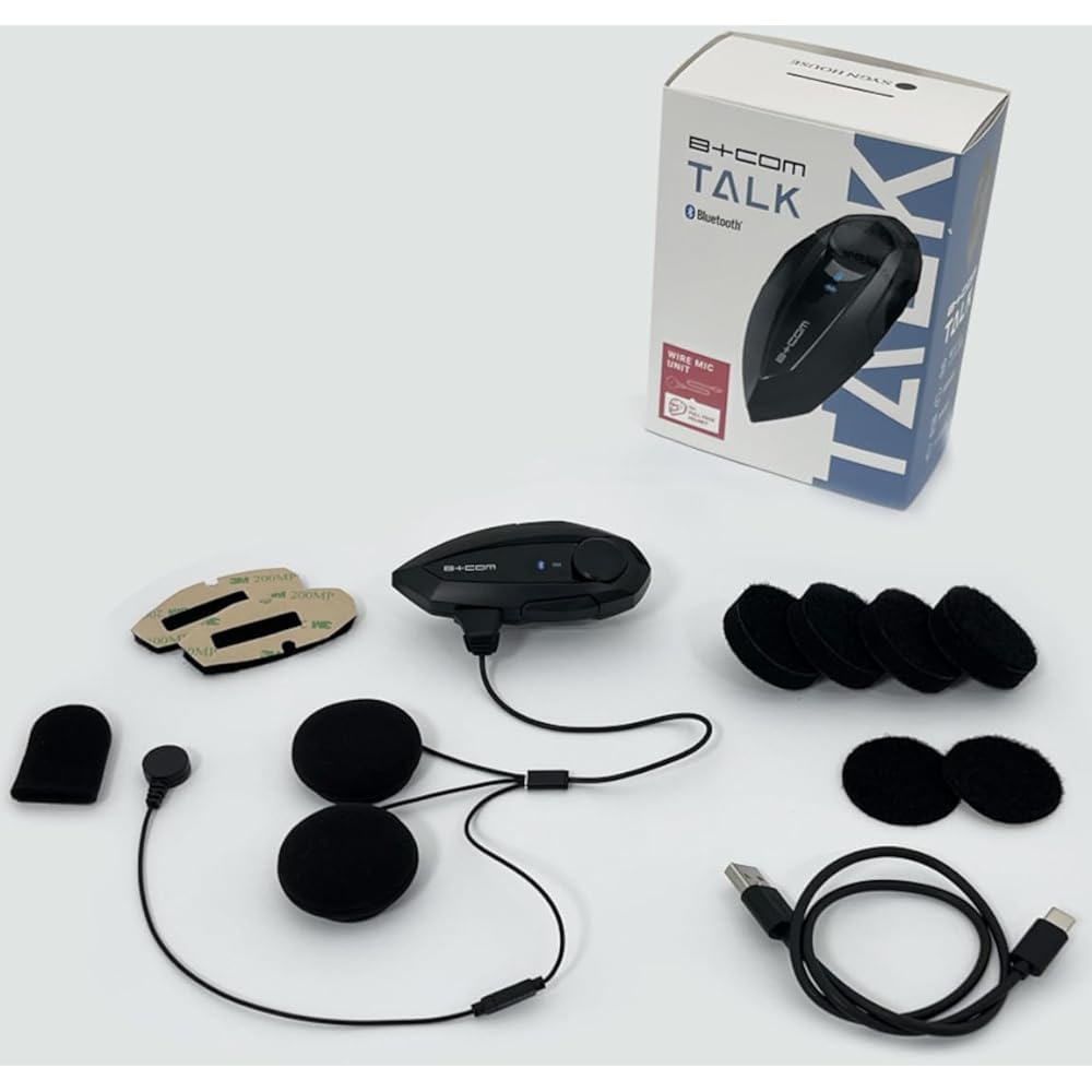 SYGN HOUSE Motorcycle Bluetooth Intercom B+COM TALK Wire Microphone Unit (For Full Face Helmet) Black 00082416