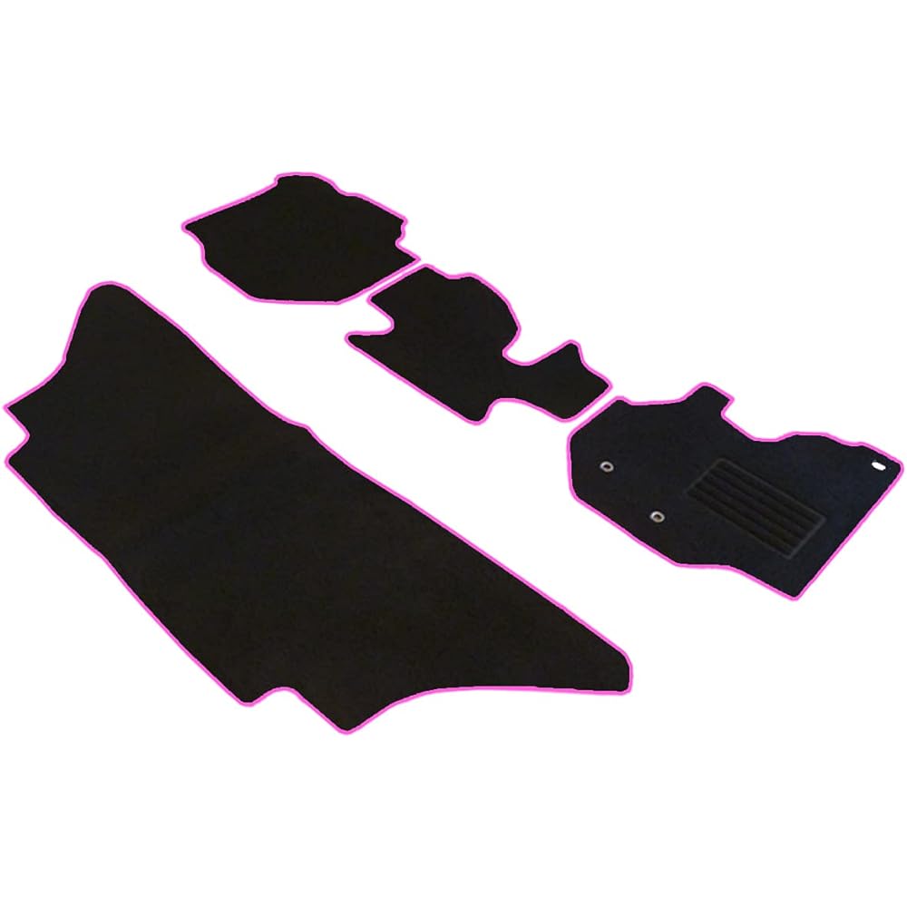Fenice Car Mat Floor Mat Domestic Production (Toyota Hiace Van/Regius Ace Standard Body Super GL) Black x Lock Thread Pink Non-slip Shape Hard to Slip Car Mat (Car Parts Specialty Store)