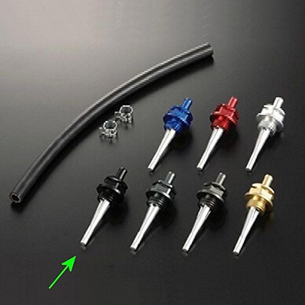 SHIFT UP Breather Oil Filler Cap [With Level Gauge] Inner Diameter 8mm Rubber Hose 50cm [Black] 205024-06