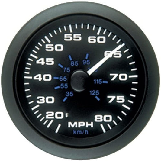 Sierra 62723P Premier Pro Series Pilot Type 80 MPH Marine Speed Gauge Kit